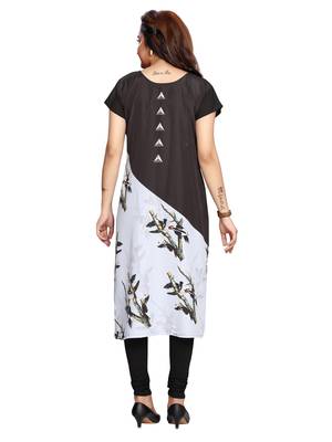 Grey printed cotton ethnic-kurtis 4