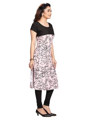 Pink printed cotton ethnic-kurtis 2