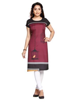Purple printed cotton ethnic-kurtis 1