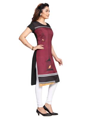 Purple printed cotton ethnic-kurtis 2