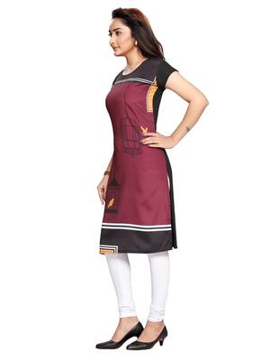 Purple printed cotton ethnic-kurtis 3