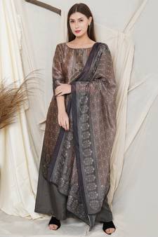 Green digital print pure silk salwar