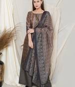 Green digital print pure silk salwar