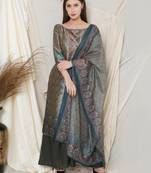 Green digital print pure silk salwar