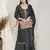 Teal embroidered chiffon salwar