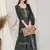 Teal embroidered chiffon salwar