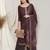 Wine embroidered chiffon salwar