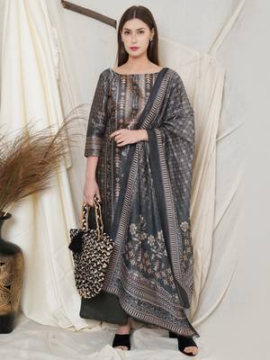 Green digital print pure silk salwar 1