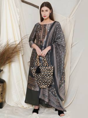 Green digital print pure silk salwar 2