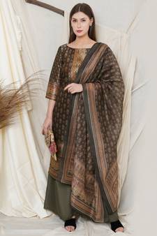 Black digital print pure silk salwar