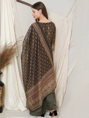 Black digital print pure silk salwar 3