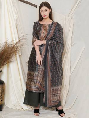 Green digital print pure silk salwar 1