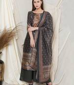 Green digital print pure silk salwar