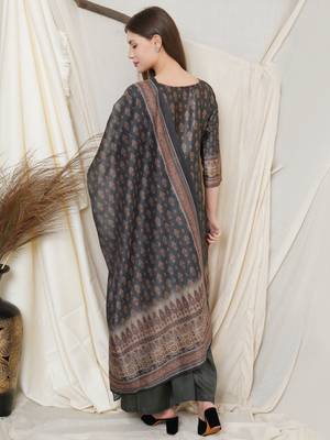 Green digital print pure silk salwar 3