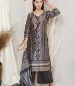 Black digital print pure silk salwar