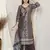 Black digital print pure silk salwar