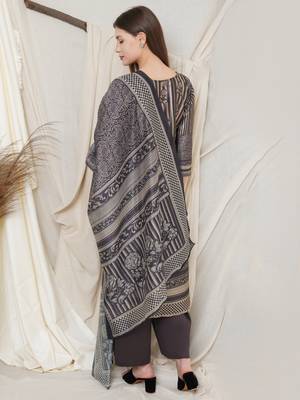 Black digital print pure silk salwar 3