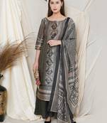 Green digital print pure silk salwar