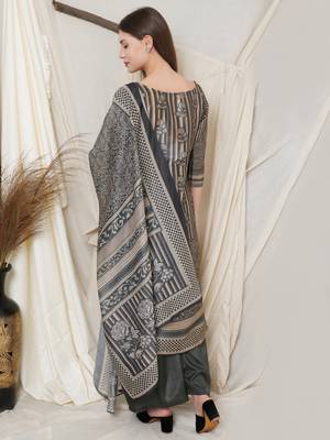 Green digital print pure silk salwar 3