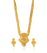 Gold Plated Long Haaram Necklace Set