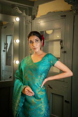 Sky_Blue Women Sela Silk Designer Zari Saree 2
