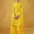 Phenomenal Light yellow Decorated with Mirror Faux Georgette Palazzo Salwar Suit