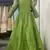 Phenomenal Olive Green Cotton Base Mirror Work Designer Gown
