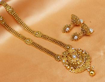 Gorgeous Gold Plated Kempu Necklace 1