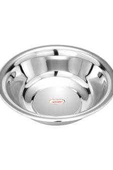 Stainless Steel Multipurpose Dhhama gamla kathot besin  deep Bowl for kneading Dough (Dia 29cm  Capacity 2.5LTR)