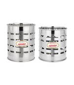 Stainess Steel Cutlery Holder Pen  Brush  Spoon Stand   Dining Table Multi Purpose Stand  (Combo Pack of 2)