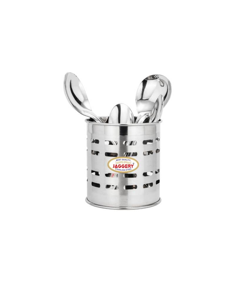 Stainess Steel Cutlery Holder Pen  Brush  Spoon Stand   Dining Table Multi Purpose Stand  (Combo Pack of 2)