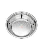 Stainless Steel Multipurpose Heavy gauge Hole Parat  Rice Strainer  Chalni (Pack of 1) (Dia 35cm  Height 8cm)