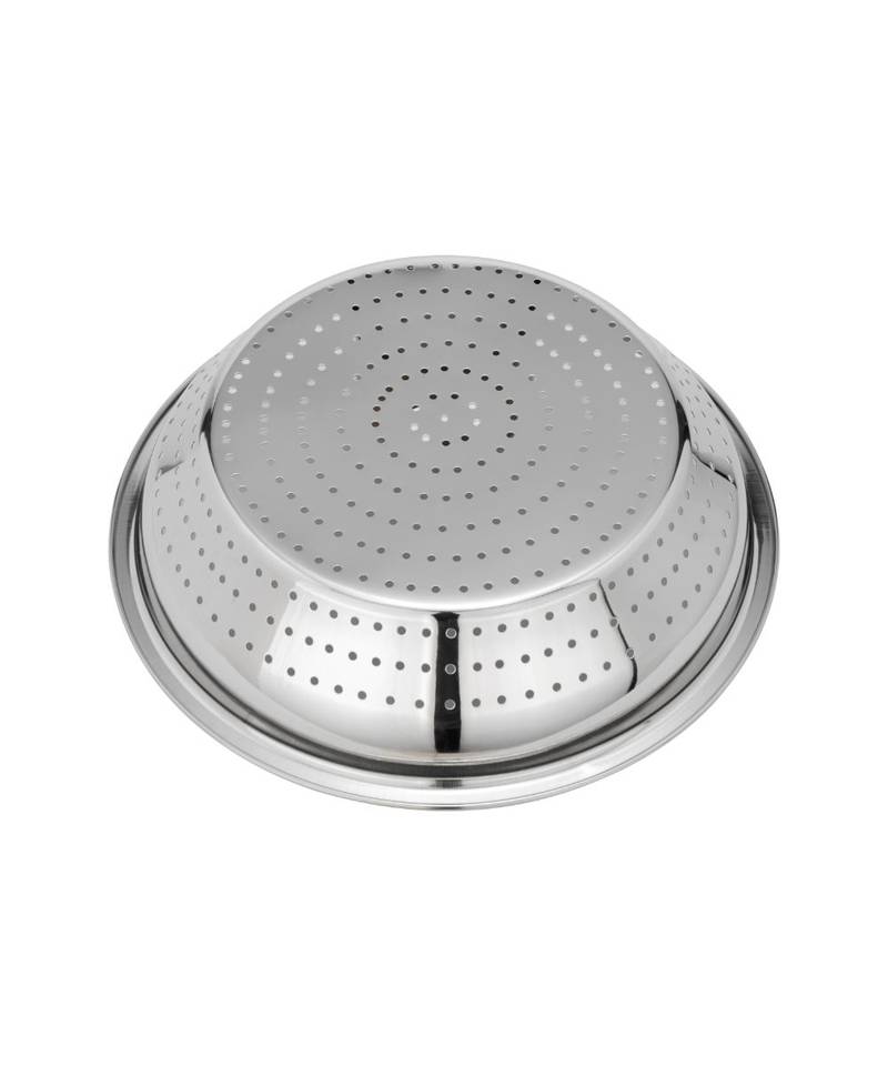 Stainless Steel Multipurpose Heavy gauge Hole Parat  Rice Strainer  Chalni (Pack of 1) (Dia 35cm  Height 8cm)