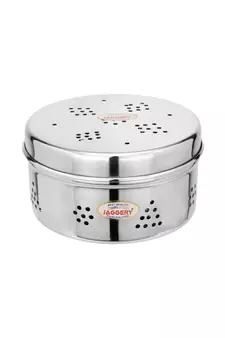 Stainless Steel Hole Dhaniya Dabba   Sprout Canister with Air Ventilation Coriander Box  Capacity  800ml  1pcs