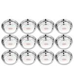 Stainless Steel Heavy GaugeApple  Halwa Plates  with Mirror Finish Pack of 12 (Dia 10cm H 3cm  Capacity 160ml)