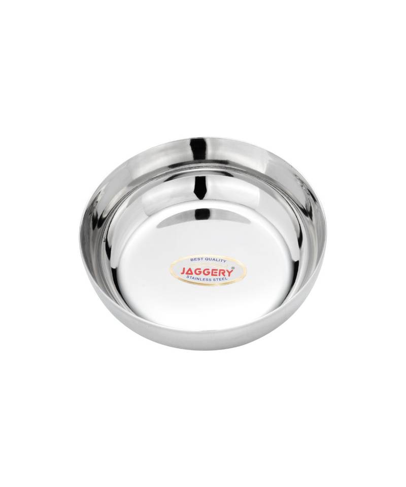 Stainless Steel Heavy GaugeApple  Halwa Plates  with Mirror Finish Pack of 12 (Dia 10cm H 3cm  Capacity 160ml)
