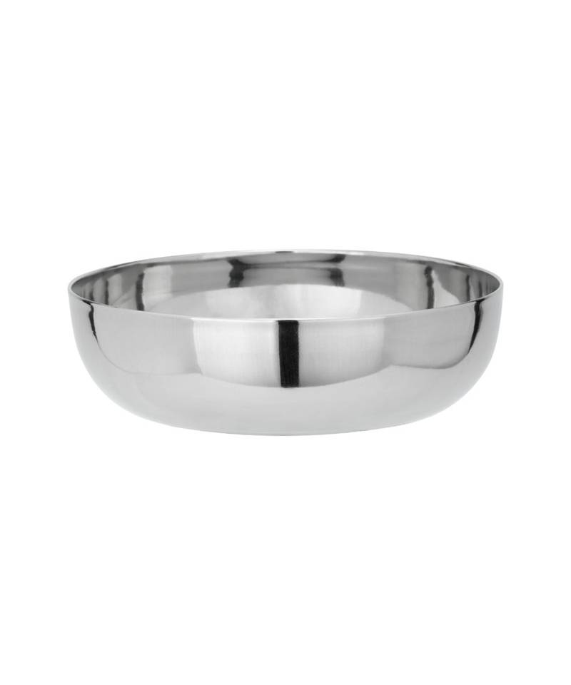 Stainless Steel Heavy Gauge  Apple Halwa Plates  with Mirror Finish Pack of 4  (Dia 10cm H 3cm  Capacity 160ml)