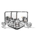 Stainless Steel Heavy Gauge Mirror Finished Square Dinner Set  30 pcs Set