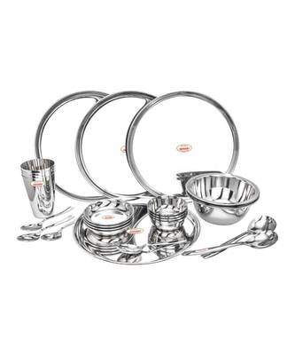 Stainless Steel 24 pcs Heavy Gauge Mirror Finished  Dinner Set 1
