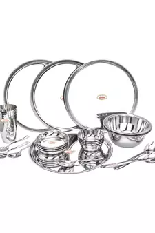 Stainless Steel 24 pcs Heavy Gauge Mirror Finished  Dinner Set