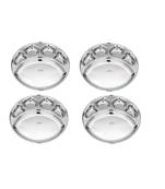 Stainless Steel 5 in 1 Round Compartment Tray (Dia   30.5cm  Pack of 4) Bhojan Thali  Lunch or Dinner Plate