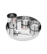 Stainless Steel Heavy Gauge Mirror Finished  5 pcs Thali Set  Dinner Set