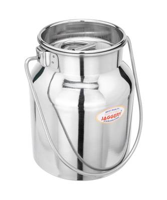 Stainless Steel Jointless Milk Can ( Capacity  1000ml ) Milk Pot  Container with Handle 1