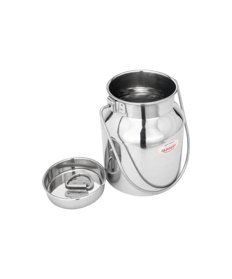 Stainless Steel Jointless Milk Can ( Capacity  1500ml ) Milk Pot  Container with Handle