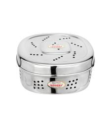 Stainless Steel Multipurpose Hole Puri Dabba Square Shape Dhaniya Coriander Dabba (L and W 10.5cm  Height 4.5cm)