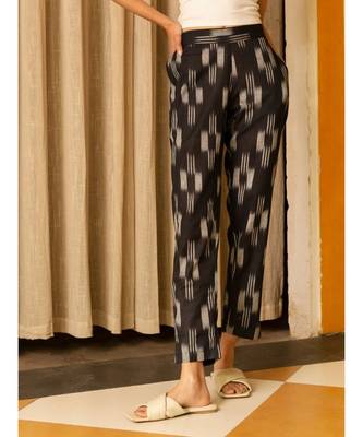 Fabnest handloom cotton black straight pants 4