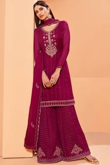 Rani Pink Georgette Pakistani Salwar Kameez