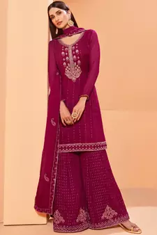 Rani Pink Georgette Pakistani Salwar Kameez