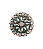 Silver Oxidized Kundan Meenakari Work Designer Adjustable Finger Ring for Women 