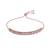 Rose Gold Plated Cubic Zirconia Adjustable Bracelet Jewellery with Pull-Chain for Women & Girls (ADB163)